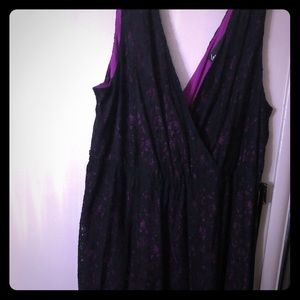 Black and purple lace dress